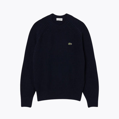 LC Thick Carded Wool Crew Neck Sweater