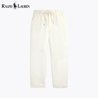RL Lateef Relaxed Fit Pleated Linen Pant