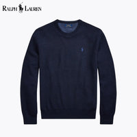 RL Mesh-Knit Cotton Crewneck Sweater